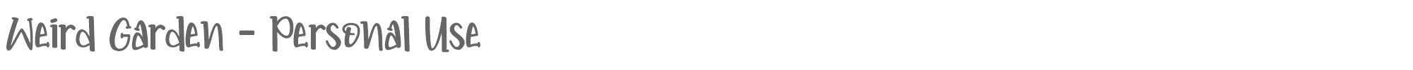 Weird Garden Weird Garden.ttf font preview